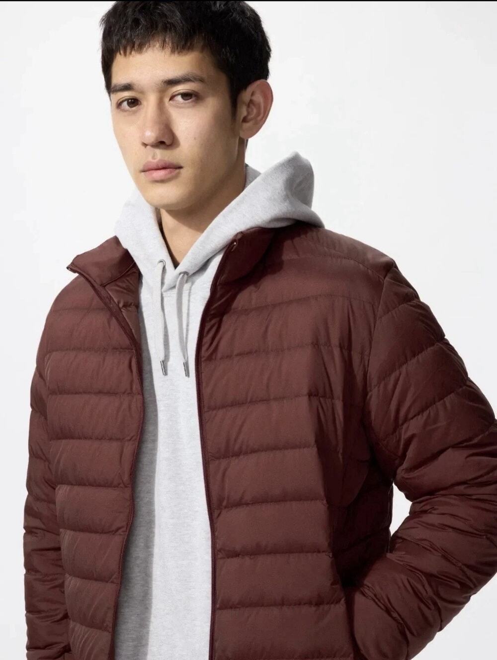 UNIQLO Ultra Light Down Jacket NANODESIGN Lightweight Packable Men’s XL Wine